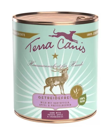 Terra canis grain free selvaggina con patate, mela e mirtilli rossi 800 gr