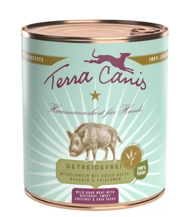 Terra canis grain free cinghiale con barbabietola, castagna dolce e semi di chia 400 gr