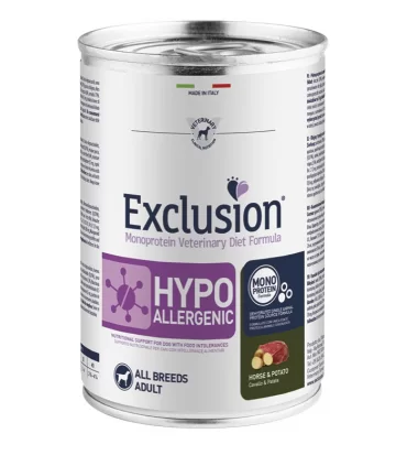 Exclusion diet formula hypoallergenic cavallo e patate 375 gr
