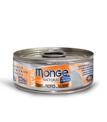 Monge gatto natural tonno del pacifico con salmone 80 gr