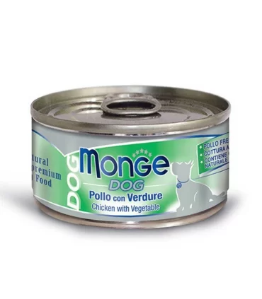 Monge cane natural pollo con verdure 95 gr