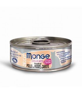 Monge gatto delicate pezzetti di pollo con patate e carote 80 gr