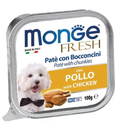 Monge cane fresh pate e bocconcini con pollo 100 gr