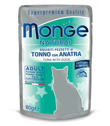 Monge gatto adult tonno con anatra bustina 80 gr