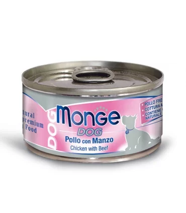 Monge cane natural pollo con manzo 95 gr