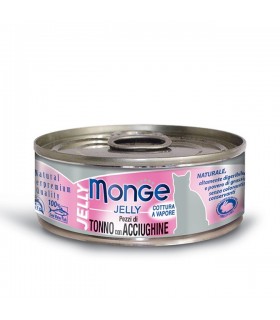 Monge gatto jelly pezzi di tonno con acciughine 80 gr