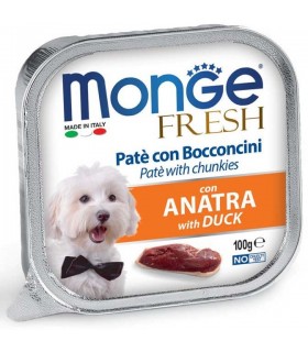 Monge cane fresh pate e bocconcini con anatra 100 gr