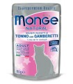 Monge gatto adult tonno con gamberetti bustina 80 gr