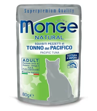 Monge gatto natural tonno del pacifico busta 80 gr