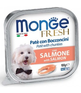 Monge cane fresh pate e bocconcini con salmone 100 gr