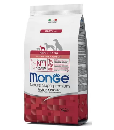 Monge cane puppy & junior mini pollo 3 kg