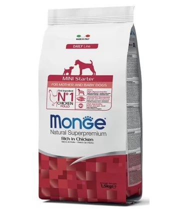 Monge cane mini starter pollo 1,5 kg