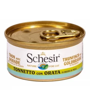 Schesir gatto tonnetto con orata in brodo di pesce 70 gr