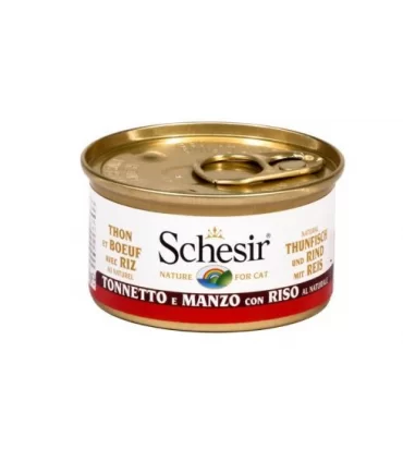 Schesir gatto tonnetto e manzo con riso al naturale 85 gr
