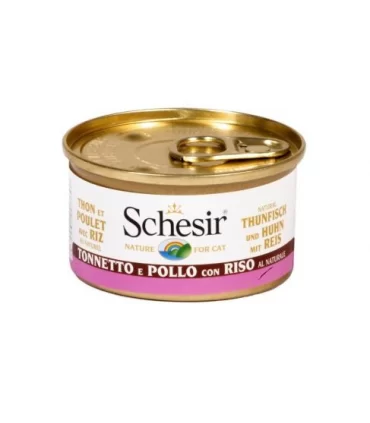 Schesir gatto tonnetto e pollo con riso al naturale 85 gr