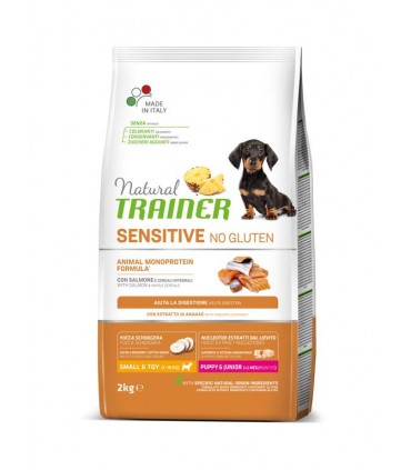 Natural Trainer Dog Sensitive NO Gluten Adult Mini Con Salmone E