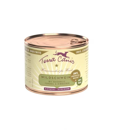 Terra canis classic cinghiale con riso integrale, finocchio e lampone 200 gr