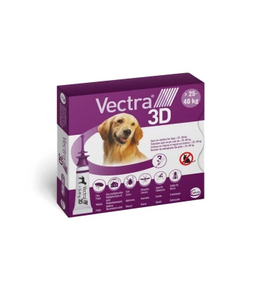 Vectra 3D cane 25-40 kg viola 3 pipette