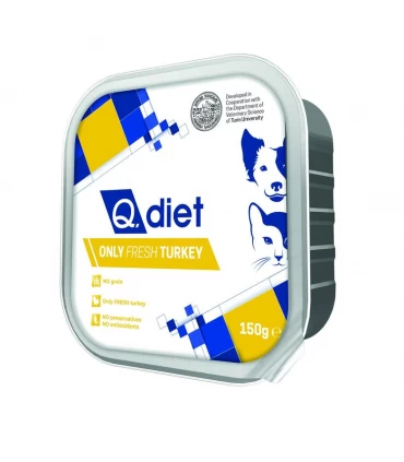 Q.diet only fresh turkey 150 gr