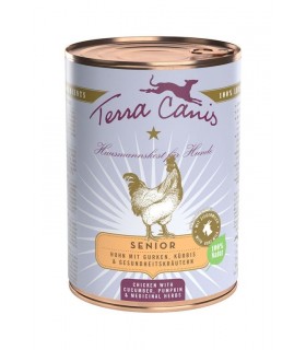 Terra canis senior pollo con cetriolo, zucca e erbe officinali 400 gr