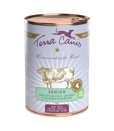 Terra canis senior manzo con sedano, albicocca e erbe officinali 400 gr