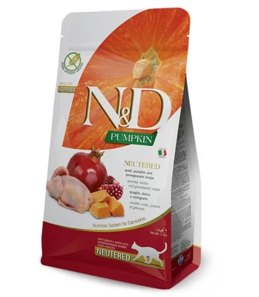 Farmina n&d pumpkin gatto neutered quaglia zucca e melograno 300 gr