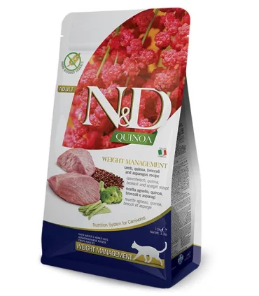 Farmina n&d quinoa gatto weight management agnello 5 kg