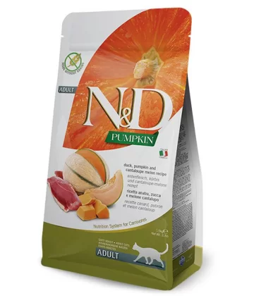 Farmina n&d pumpkin gatto adult anatra zucca e melone cantalupo 5 kg