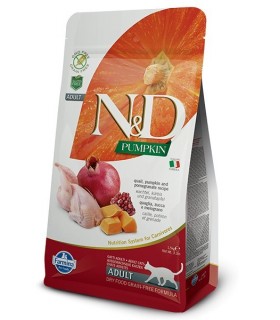 Farmina n&d pumpkin gatto adult quaglia zucca e melograno 5 kg