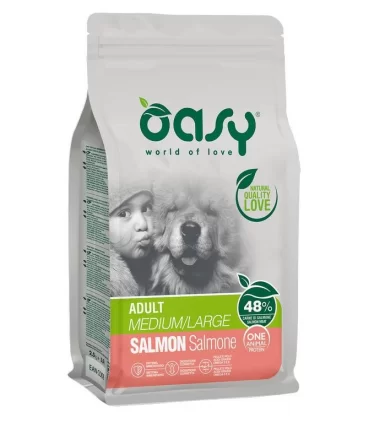 Oasy cane adult one protein medium large salmone 2,5 kg