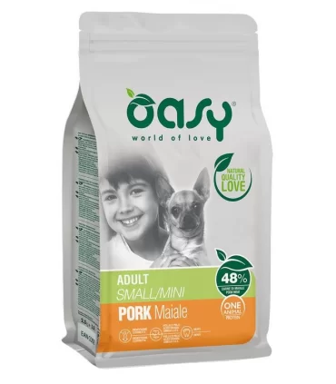 Oasy cane adult one protein small mini maiale 800 gr