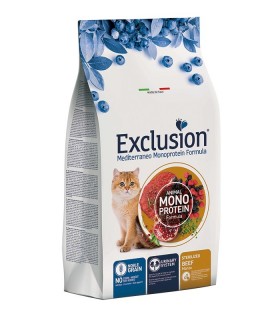 Exclusion mediterraneo gatto sterilized manzo 1,5 kg