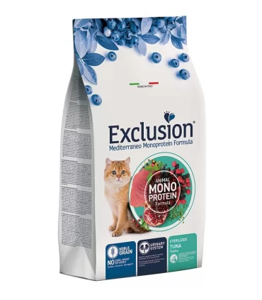 Exclusion mediterraneo gatto sterilized tonno 1,5 kg