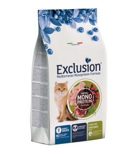 Exclusion mediterraneo gatto sterilized pollo 12 kg