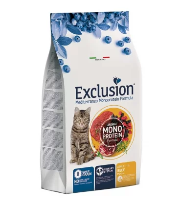 Exclusion mediterraneo gatto adult manzo 1,5 kg
