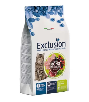 Exclusion mediterraneo gatto adult pollo 1,5 kg