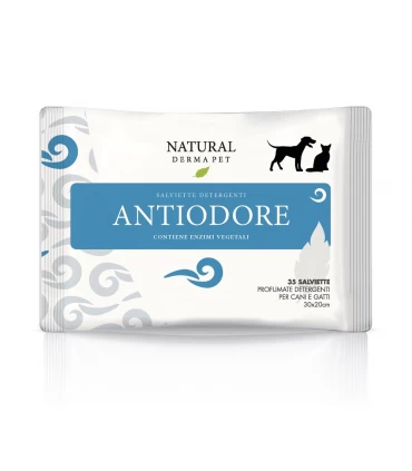 Natural derma pet salviette antiodore 40 pz