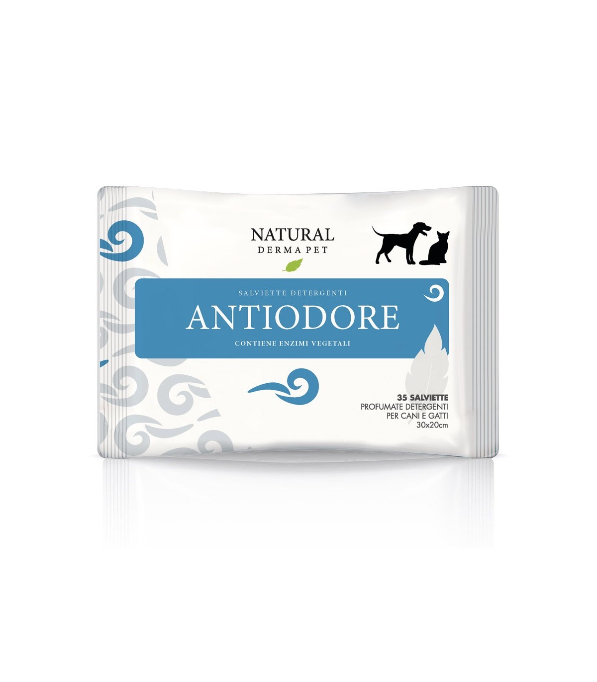 Natural derma pet salviette antiodore 40 pz