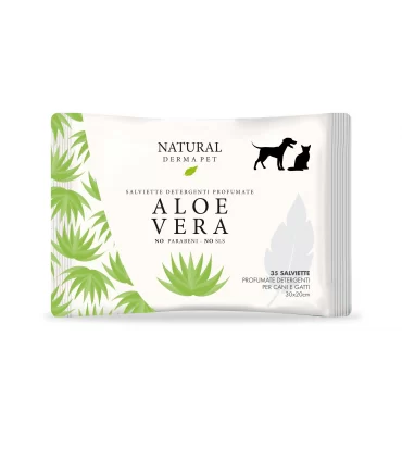 Natural derma pet salviette aloe vera 35 pz