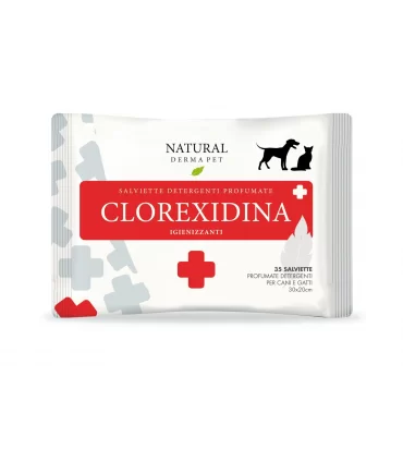 Natural derma pet salviette clorexidina 35 pz