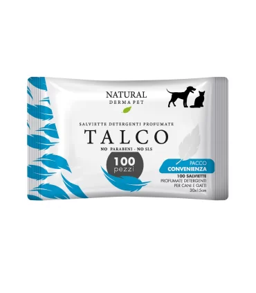 Natural derma pet salviette talco big pack 100 pz