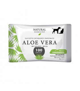 Natural derma pet salviette aloe big pack 100 pz