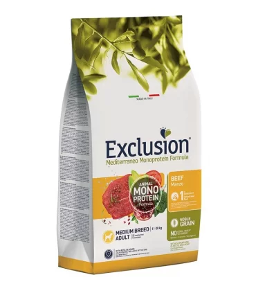 Exclusion mediterraneo adult medium breed manzo 3 kg