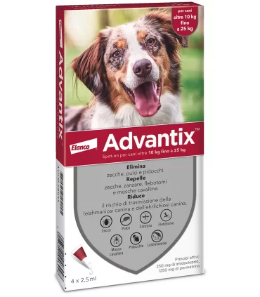 Advantix Spot On 4 pipetta per cani da 10 a 25 kg