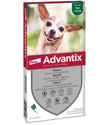 Advantix Spot On 4 pipetta per cani fino a 4 kg