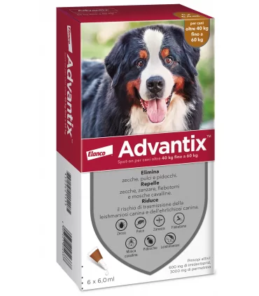 Advantix Spot On 6 pipetta per cani da 40 a 60 kg