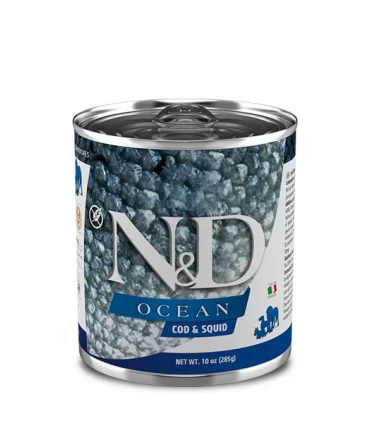 Farmina n&d ocean adult merluzzo e calamaro 285 gr
