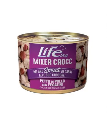 Life Dog MIXER CROCC petto di pollo con fegatini 150 gr
