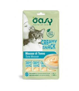 Oasy gatto snack creamy mousse di tonno 4x15 gr