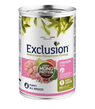 Exclusion mediterraneo puppy pollo 400 gr